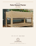 Patio Raised Planter with Shelf — DIY Build Plan PDF